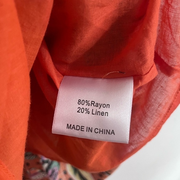 NWOT Kourt Aria Seasonal Linen Blend Mini Dress - Picture 7 of 9